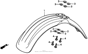 CR250R Переднее крыло