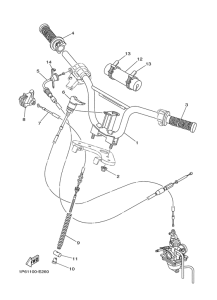 TTR50E Steering handle & cable