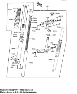 KE125 Вилка передней оси