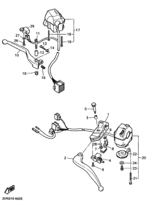 SRX400 ﾊﾝﾄﾞﾙｽｲﾂﾁ. ﾚﾊﾞｰ