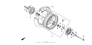NSR50R Переднее колесо
