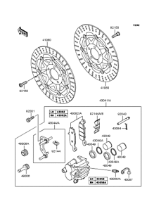 ZR400 Передний тормоз
