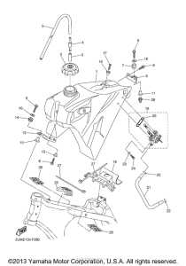 WR250FX Топливный бак
