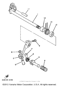 YZ490J Shift shaft-pedal