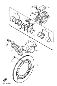 FZX750 Задний суппорт