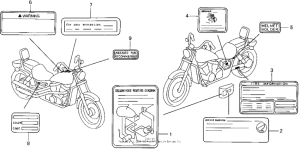 VT1100C Vt1100c caution label
