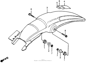 CR250R Задний бампер