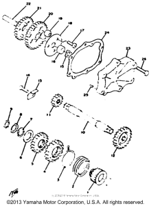 XS650_2F - 1979 Starting motor unit