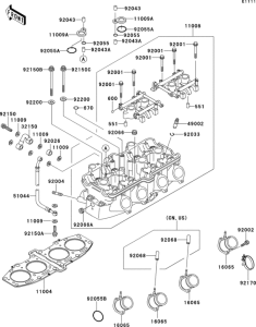 ZX600 Головка цилиндров