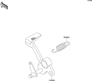 ZX1100 Педаль тормоза