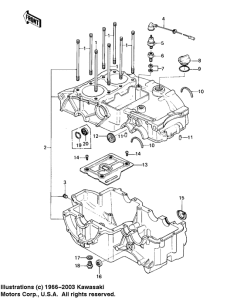 KZ400 Картер двигателя