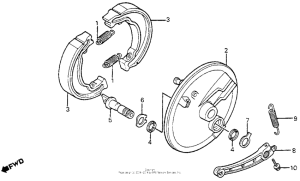 XR350R Front brake panel 83