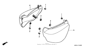 VF750C Боковые обтекатели