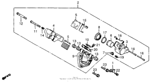CB750 Front brake caliper 80