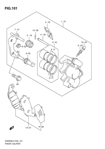 SV650 (ABS) Передний суппорт