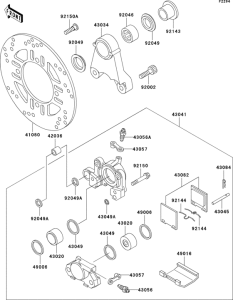 ZX1100 Задний тормоз