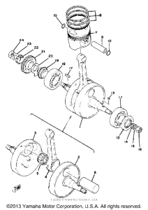XT500E_205 - 1978 Коленвал и поршни