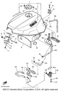 FZR1000W Топливный бак