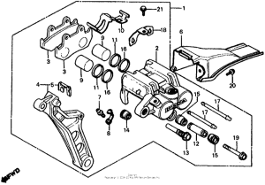 CX650 Задний суппорт