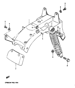 CP80 Garde boue arriere