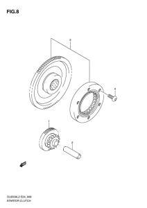 DL650 (ABS) Муфта стартера