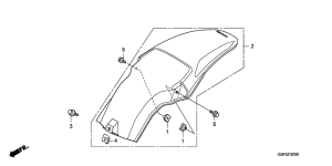 CR85R Заднее крыло