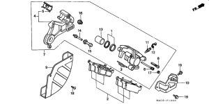 CR500R Задний суппорт