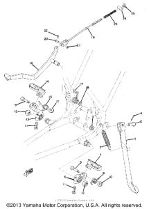 MX175A Stand - footrest - brake pedal