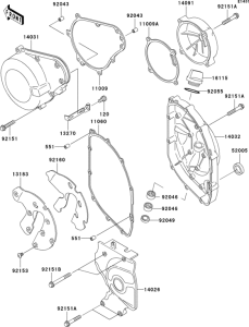 ZX600 Крышки двигателя