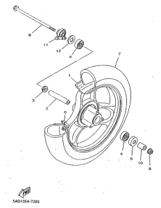 YN50R Переднее колесо