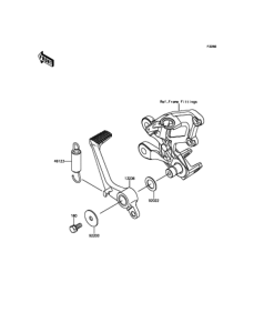 ZX1400 Педаль тормоза