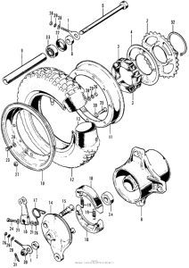 CT70 Переднее колесо