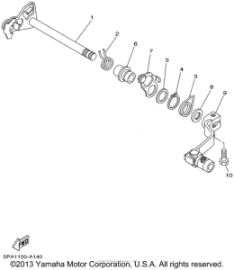 YZ85P Вал переключения