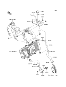 EX650 Патрубки охлаждения
