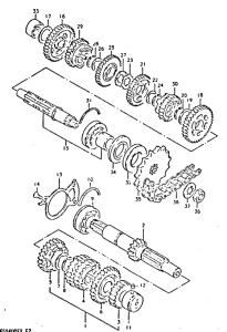GSX400 Трансмиссия