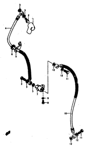GS400 Тормозные трубопроводы