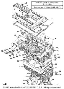 XS750E Cylinder head - cylinder