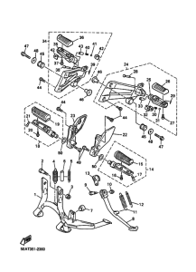 XJR1300 Support & repose pied
