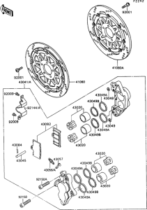 ZX900 Передние тормоза