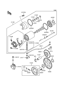 ZL400 Starter motor / starter clutch