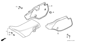 CR80R Seat / side cover