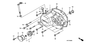 XL125V Крышка картера правая