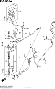 VL1500T Задний торм цилиндр