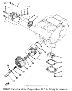 XS400_2F - 1979 Oil pump - oil cleaner