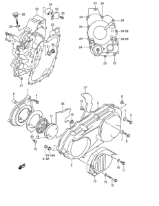 AN250 Crankcase cover ass`y  (v