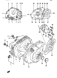 DR650 Crankcase cover ass`y  (v