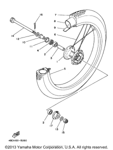 XT225J Переднее колесо