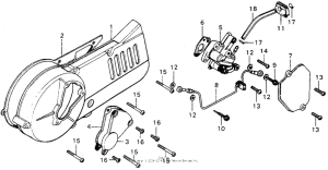 MT125 Left crankcase cover + oil pump