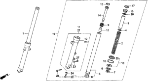 CB750 Передняя вилка