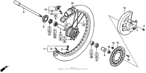 CR250R Переднее колесо